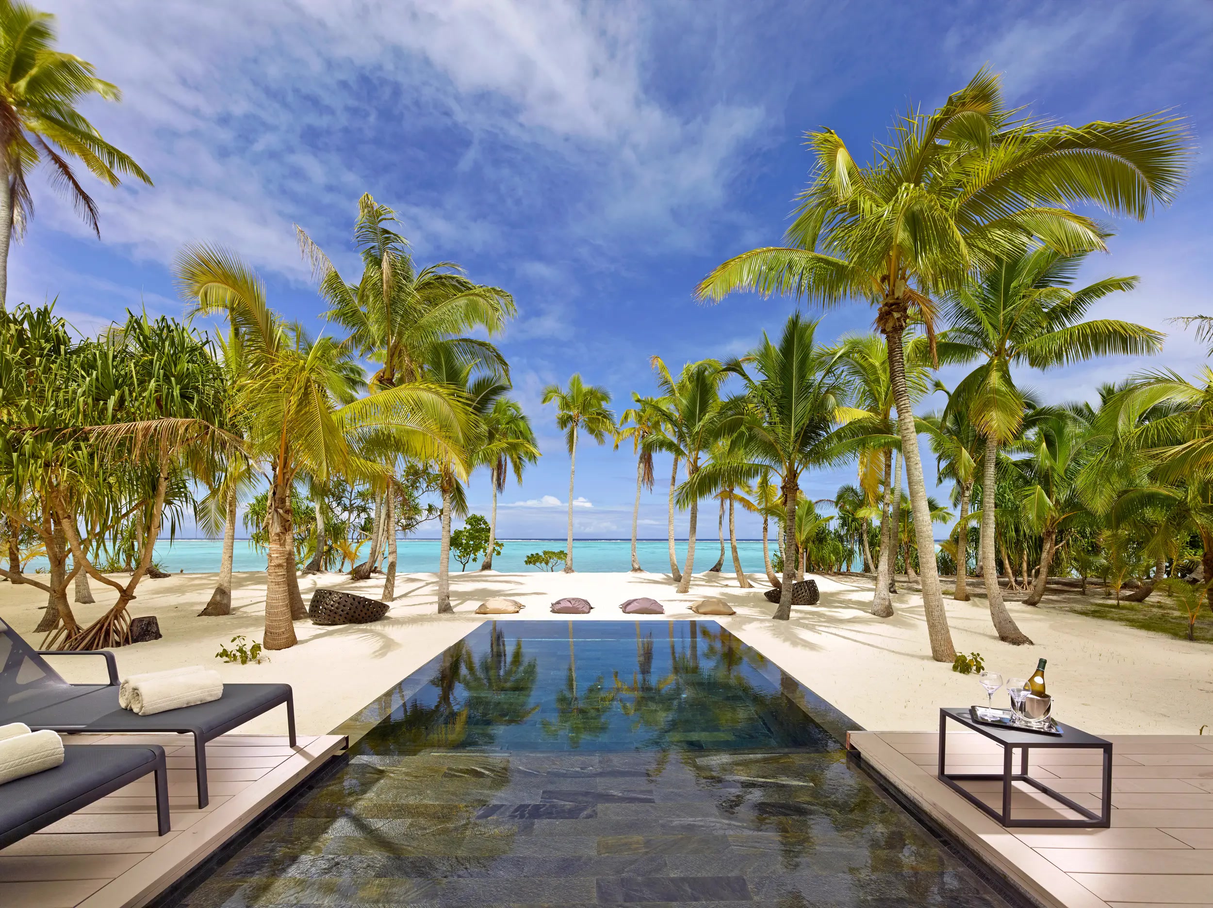 Private infinity pool at The Brando residence villas