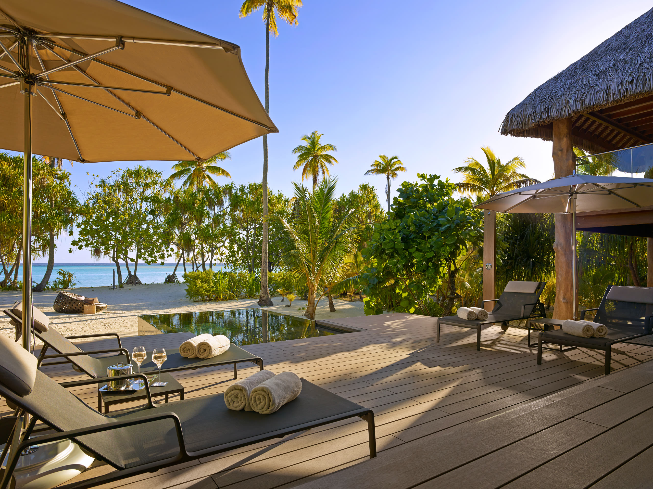 The Brando Two Bedroom Villa rear deck and pool outlook