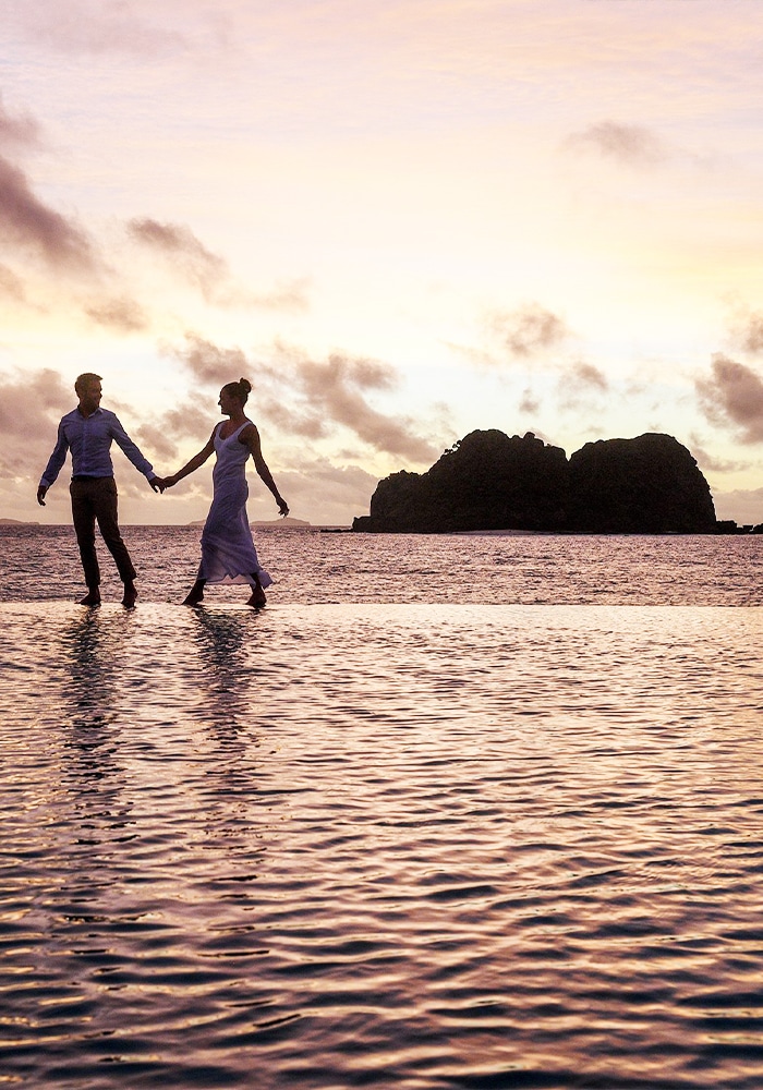 The Rocks adults-only infinity pool at Vomo Island Resort Fiji