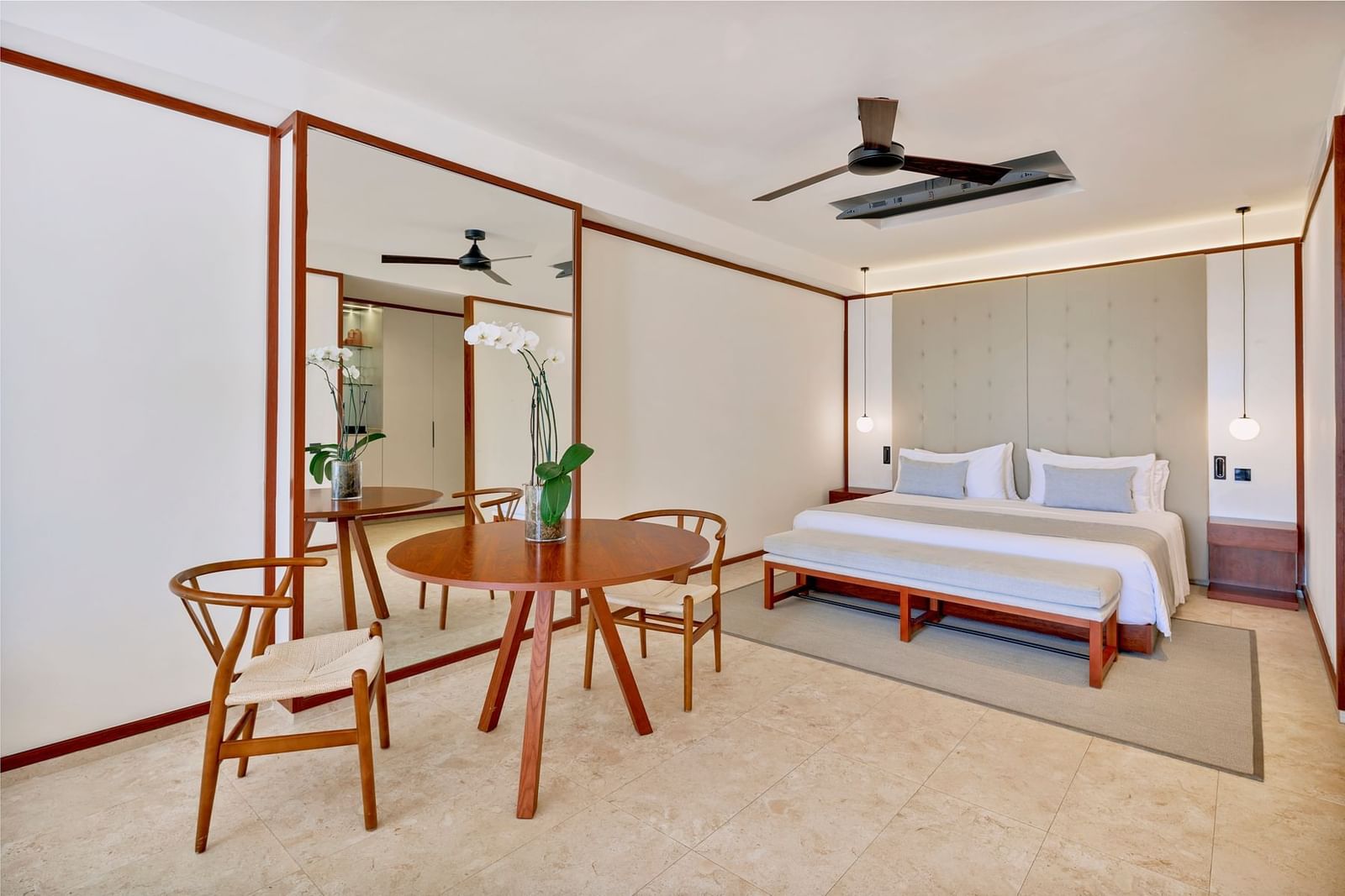 Junior Suite bedroom at Live Aqua Punta Cana