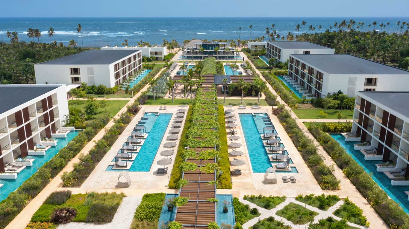 Pool complex at Live Aqua Beach Resort Punta Cana