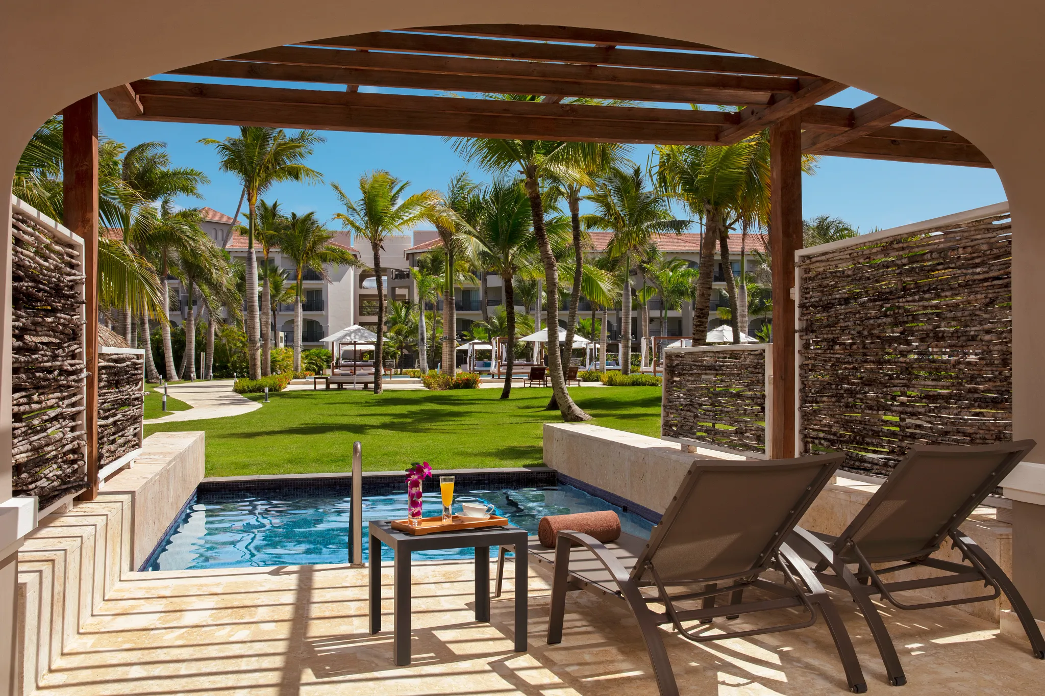 Private pool terrace at Secrets Royal Beach Punta Cana