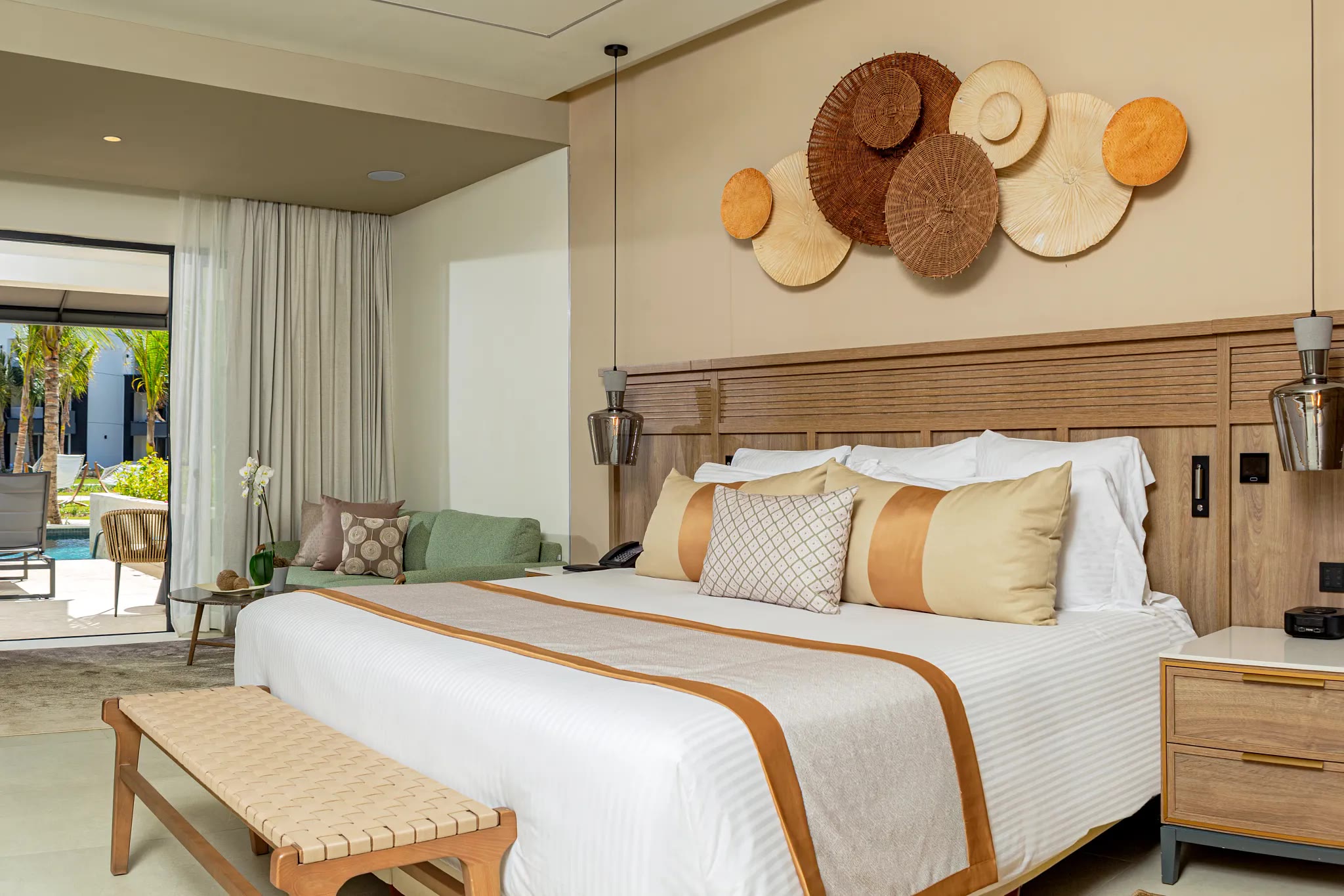 Junior Suite Swim Out King bedroom at Secrets Tides Punta Cana