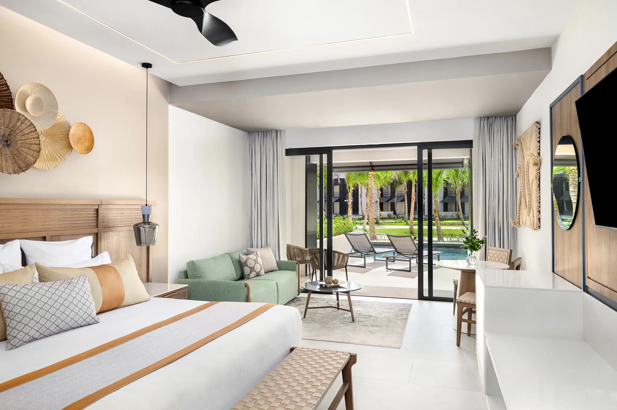 Junior Suite Swim Out sitting area at Secrets Tides Punta Cana