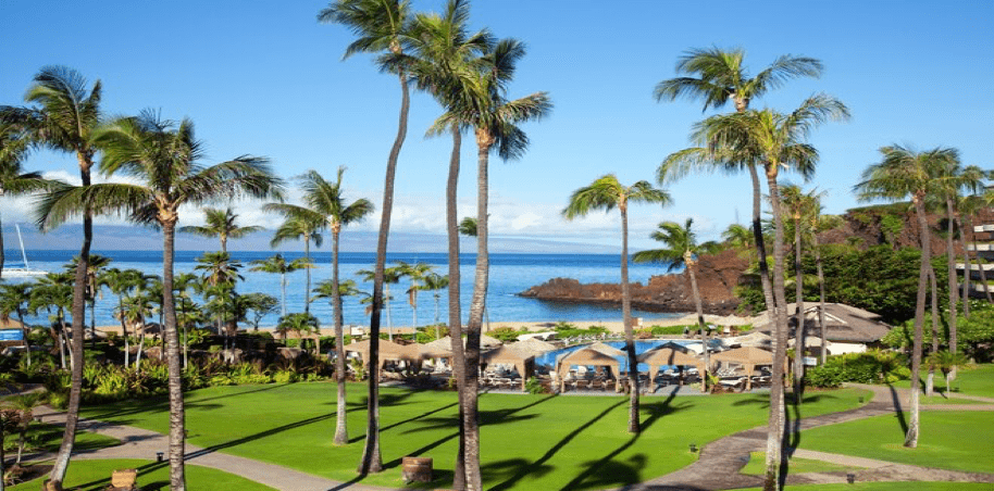 Ka'anapali Beach and Black Rock ocean views from Sheraton Maui