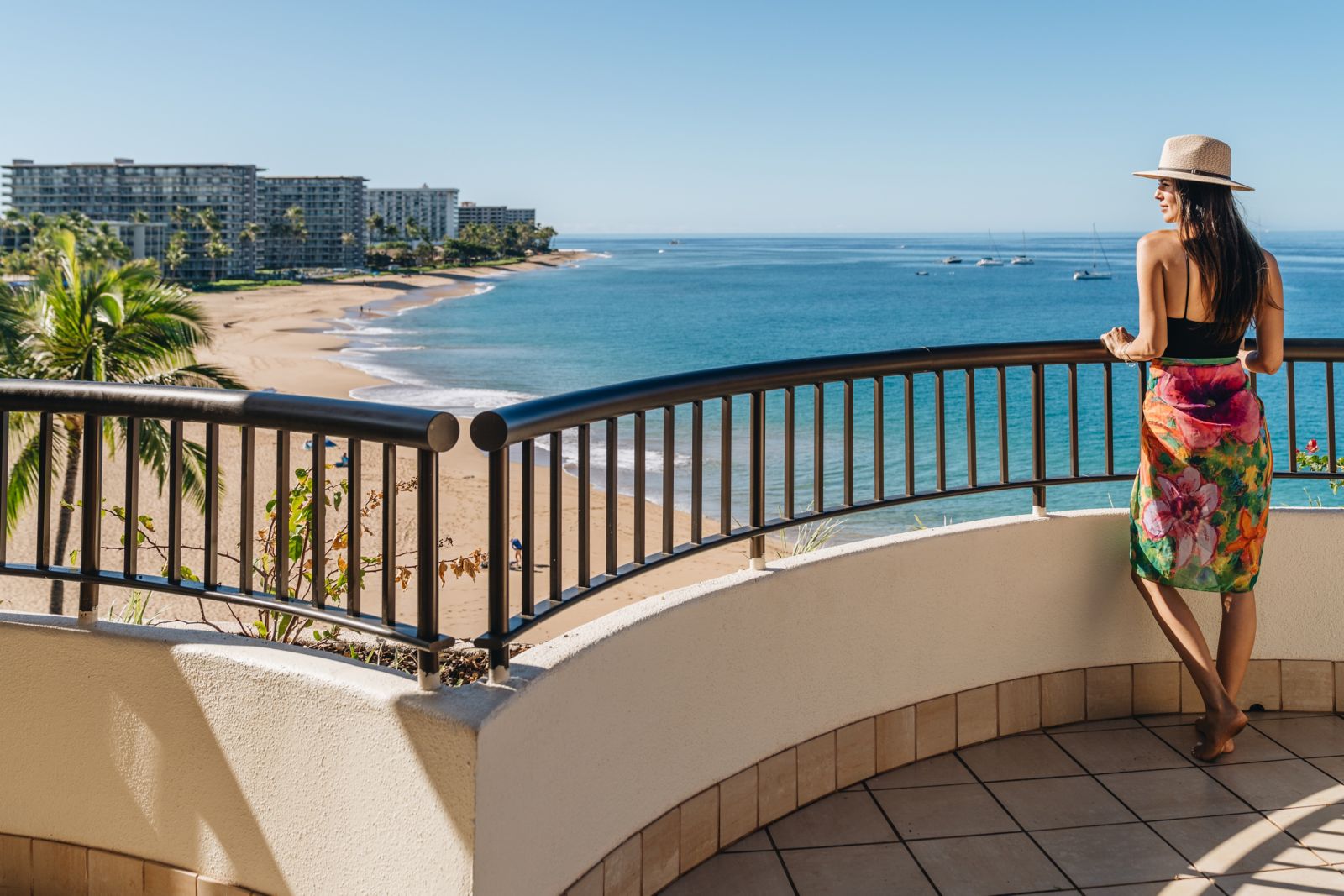 Ocean and Ka'anapali coastline from a Sheraton Maui lanai