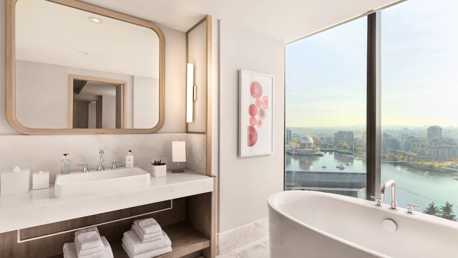 Bathroom in the One-Bedroom Executive King Suite at JW Marriott Parq Vancouver