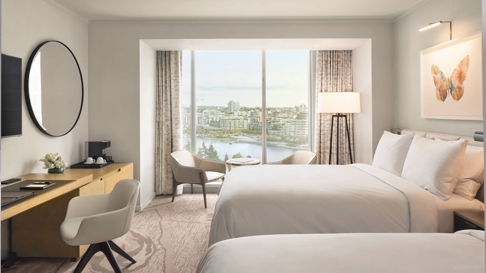 Queen/Queen Water View Guest Room at JW Marriott Parq Vancouver