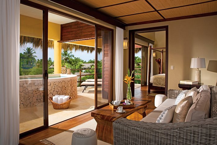 Ocean-view suite terrace at Zoëtry Agua Punta Cana