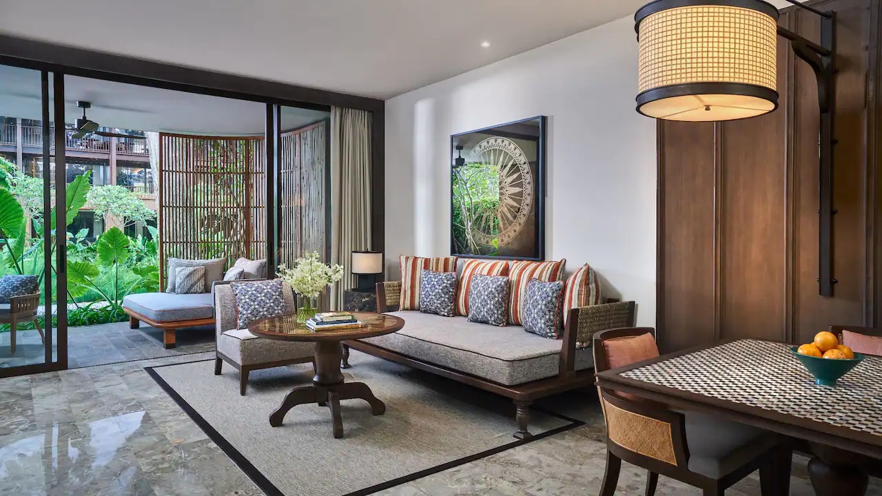 Separate living room of an Andaz Suite at Andaz Bali