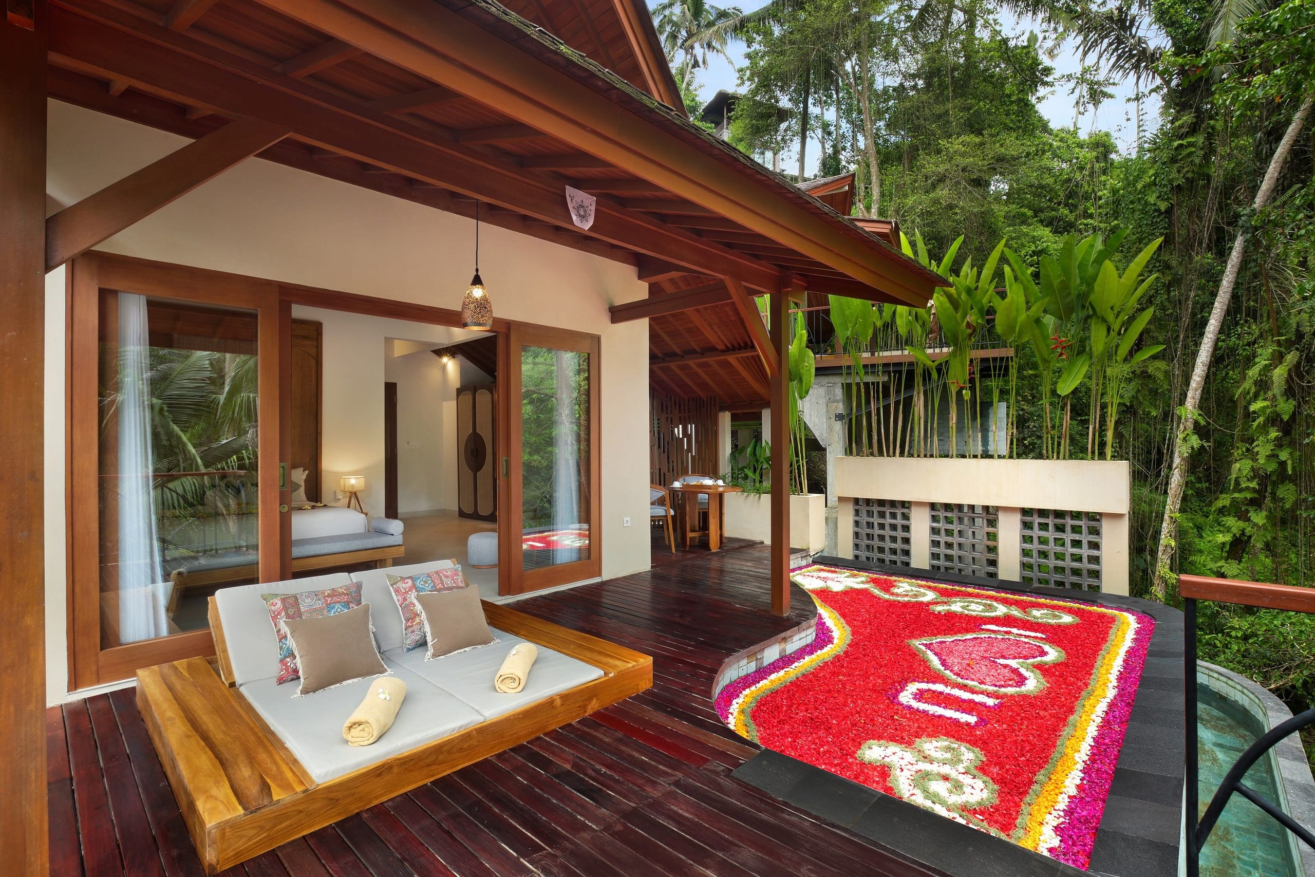 Private infinity plunge pool of a One-Bedroom Pool Villa at Jannata Resort Ubud