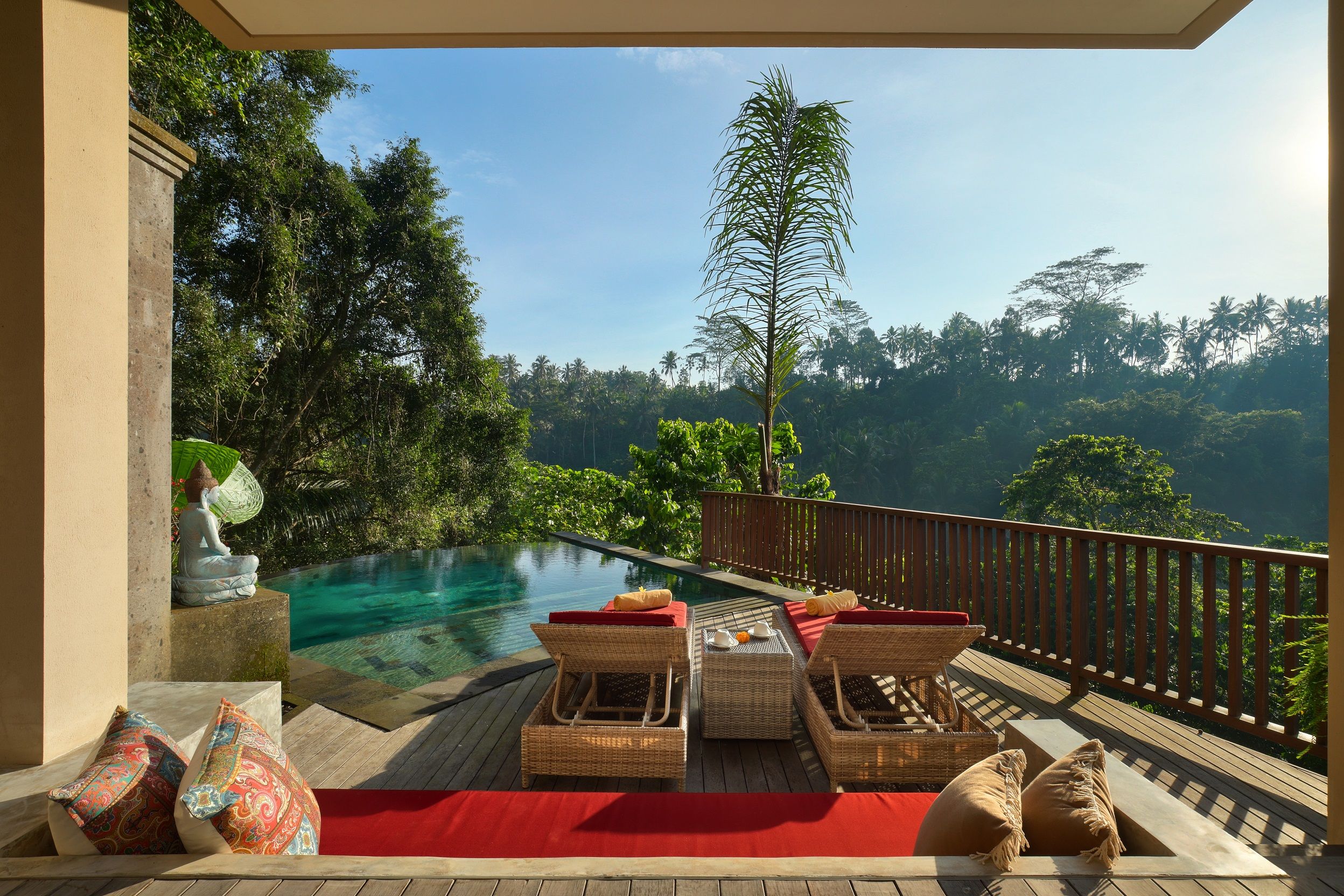 Private pool and deck of the Two-Bedroom Pool Villa at Jannata Resort Ubud